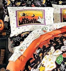 This cover can be easily removed and washed with your sheets, minimizing the necessary laundering. . Halloween twin bedding